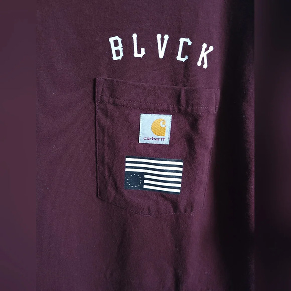 Carhartt‎ Mens Burgundy Black Scale Limited Edition Black Flag T-shirt XL RARE - Picture 2 of 5